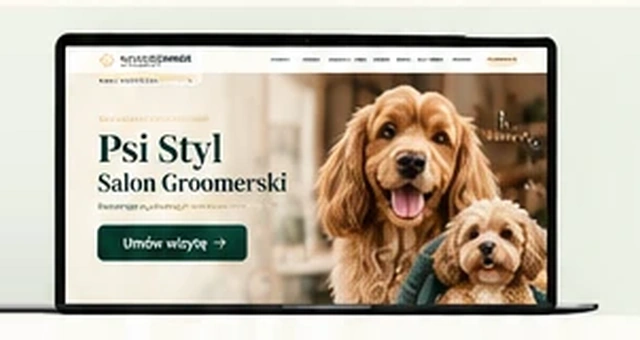 Podgląd demonstracyjnej strony salonu groomerskiego